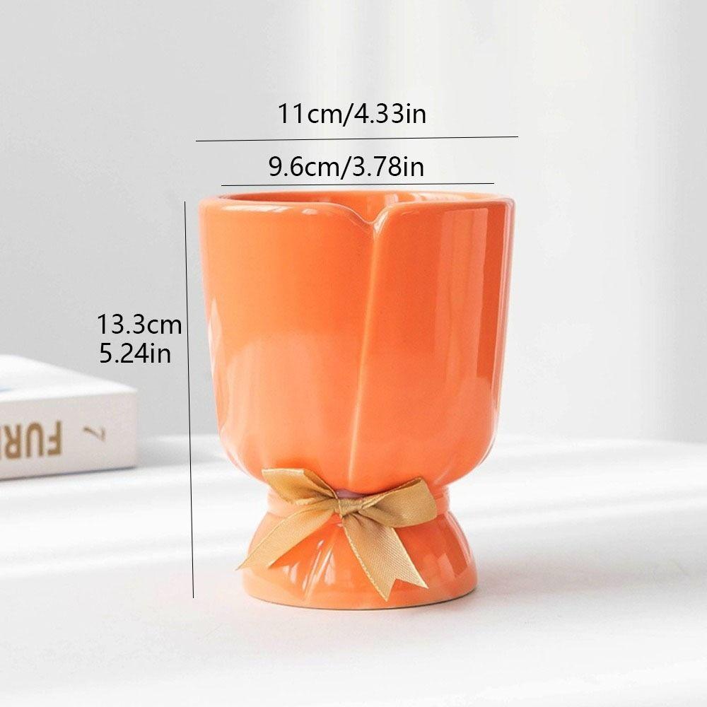 Desktop Decorative Bouquet Bow Vase Nordic Style Table Ornament Flower Vase  Living Room