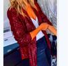 European & American Casual Multicolor Sequin Long Sleeve Suit Jacket