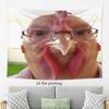 Fun Chicken Pattern Digital Printing Polyester Wall Tapestry Suitable for Use In Living Rooms Bedrooms Offices Bars Party