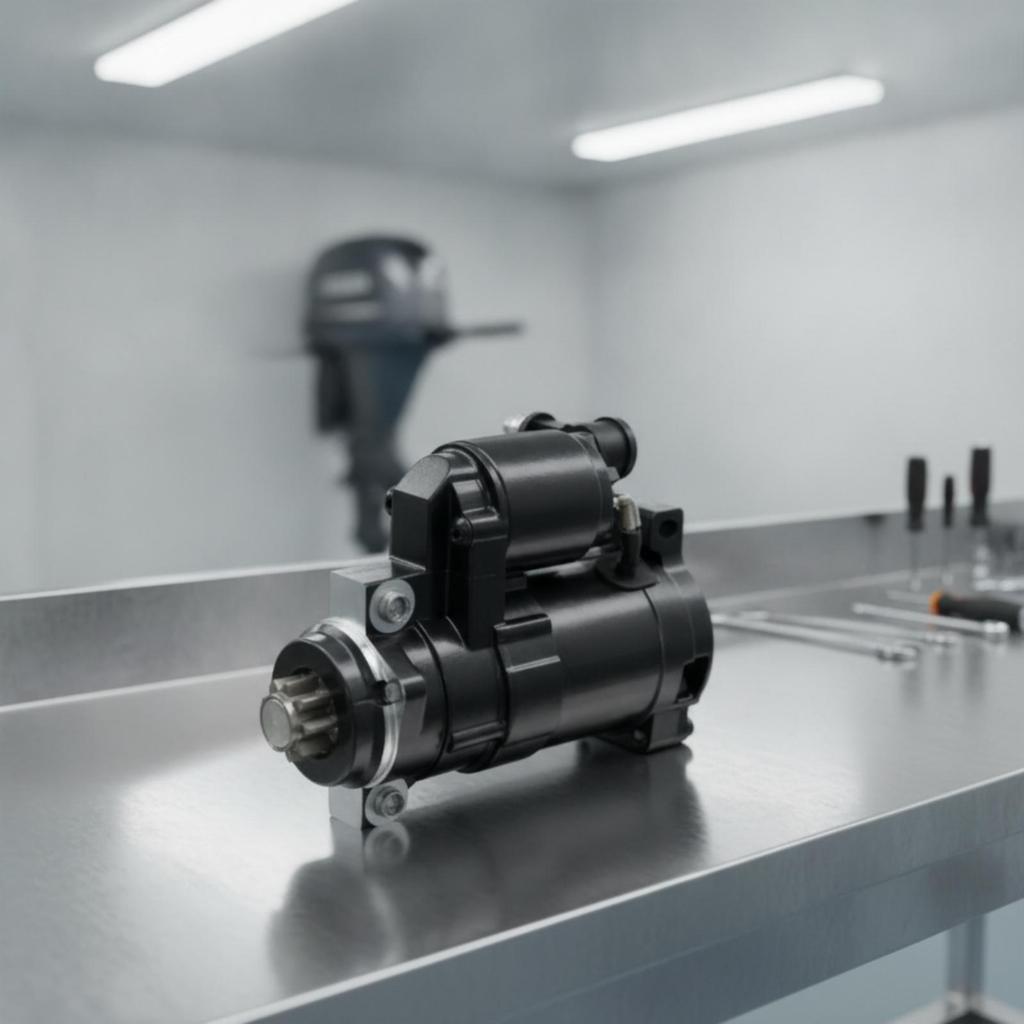 Starter Motor with Gear Shaft Four-Stroke Outboard Model-specificFit for