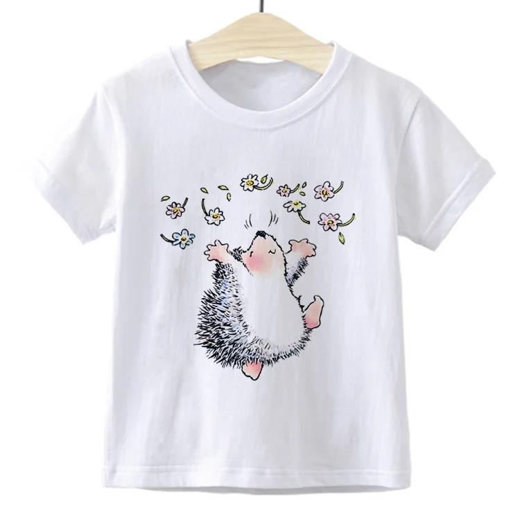 Summer Trendy Kids TShirt for Boys And Girls Cute Child Hedgehog Print Top Casual Summer Clothing for Children