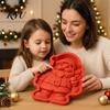 Creative DIY Home Decor Christmas Stepping Stone Mold, Silicone Tree Santa Wreath Gingerbread Man Design, Durable Casting Tray Non Stick Reusable Mold