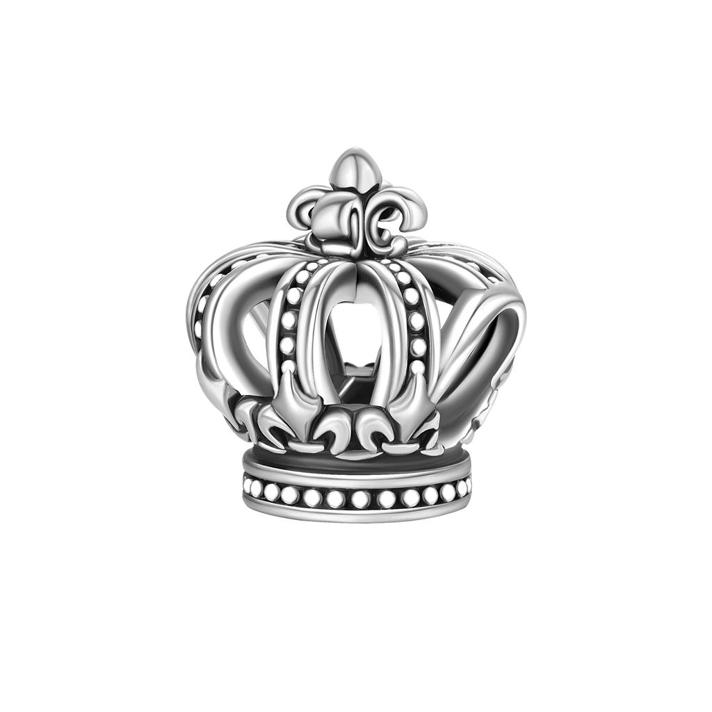 Copper Metal Princess Crown Charm Bead Component Cake Trojan Bead Component Pendant Bead Component Compatible With Authentic Original Necklace