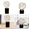 Geometric Globe Statue Alloy Sculpture for Office Decoration Apartment Hotel Height 23cm
