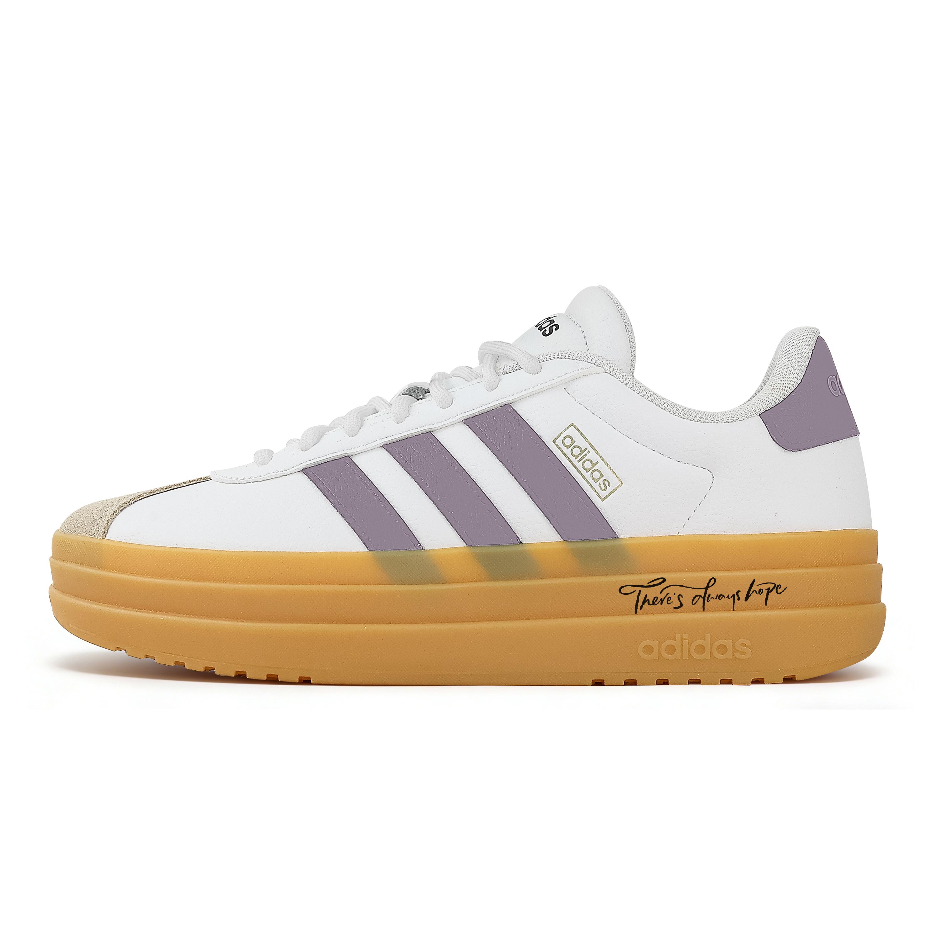 

Adidas VL Court Bold Taro Abrasion Resistant Slip Resistant Low top Skateboard Shoes Women s White Purple IH3083(Team529-) 38