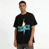 Vintage Checkerboard TEACH Lightning Pencil Teacher Graphic Top Pure cotton T-shirt