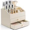 Vlando Makeup Large Cosmetic for Skincare Makeup Bathroom Birthday Gift for Women Box, Capacity, Storage, Drawer, Products, Lipsticks, Brushes,