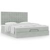 Enjoy a restful night s sleep with this Ottoman bed with mattress in light grey 160 x 200 cm upholstered in velvet