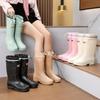 Fashion Women's Rain Boots Fashion Waterproof Shoes for Women High Quality Anti-slip Work Boots Comfor Platform Women Boots botas mujer