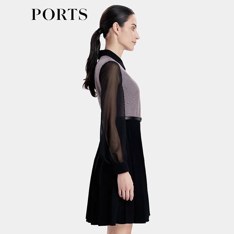 PORTS Women's Houndstooth Wool Midi Dress