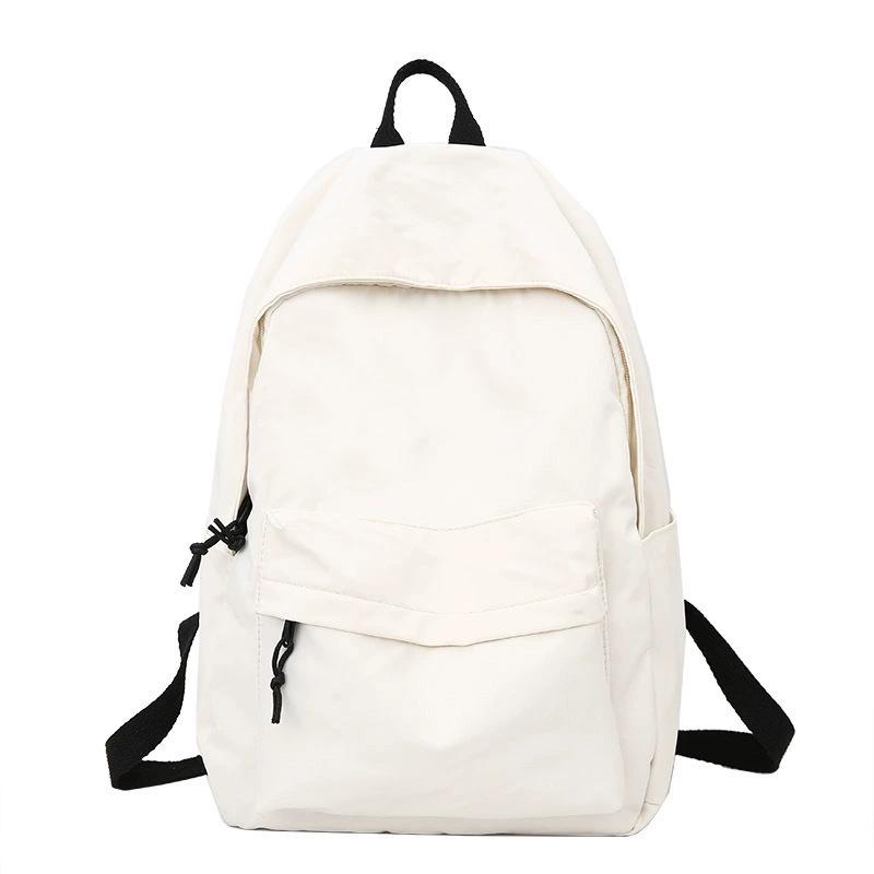Водостойкий минималистичный дорожный рюкзак для студентов, мужчин и женщин - Большая вместимость и японский стиль белый