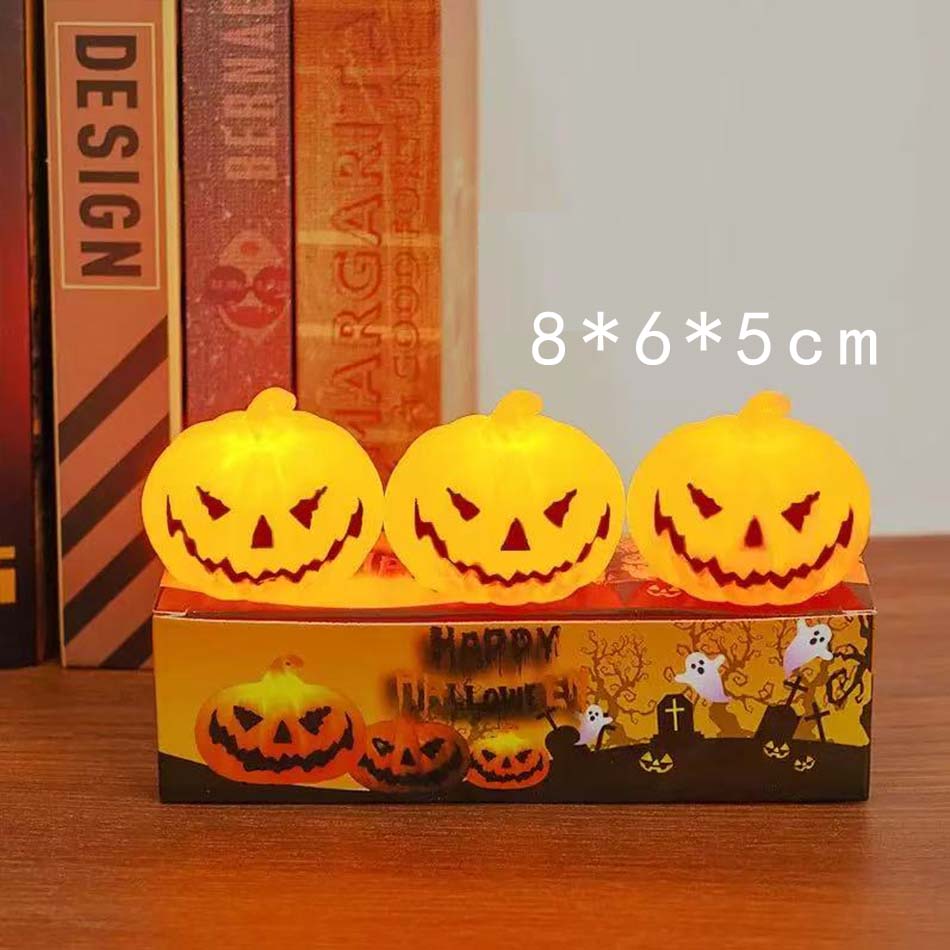 Felinar cu dovleac LED de Halloween Lampă cu lumină LED Recuzită pentru casă Bar Decor de Halloween Felinar LED Amenajare scenă Decorațiune pentru casă
