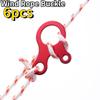 6pcs/lot Outdoor Camping Tent Wind Rope Buckle 3 Hole Aluminium Alloy Rope Tensioner Tent Cord Rope Fastener Tightening Hook.