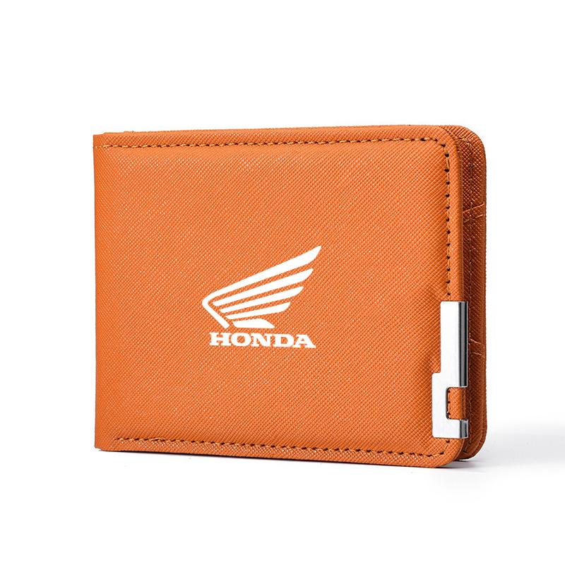 Men Wallet Leather Business Bank Card Coin Purse Card Holder Pocket For HONDA Hornet NT1100 CBR CB Shadow PCX VFR XADV Forza XK6