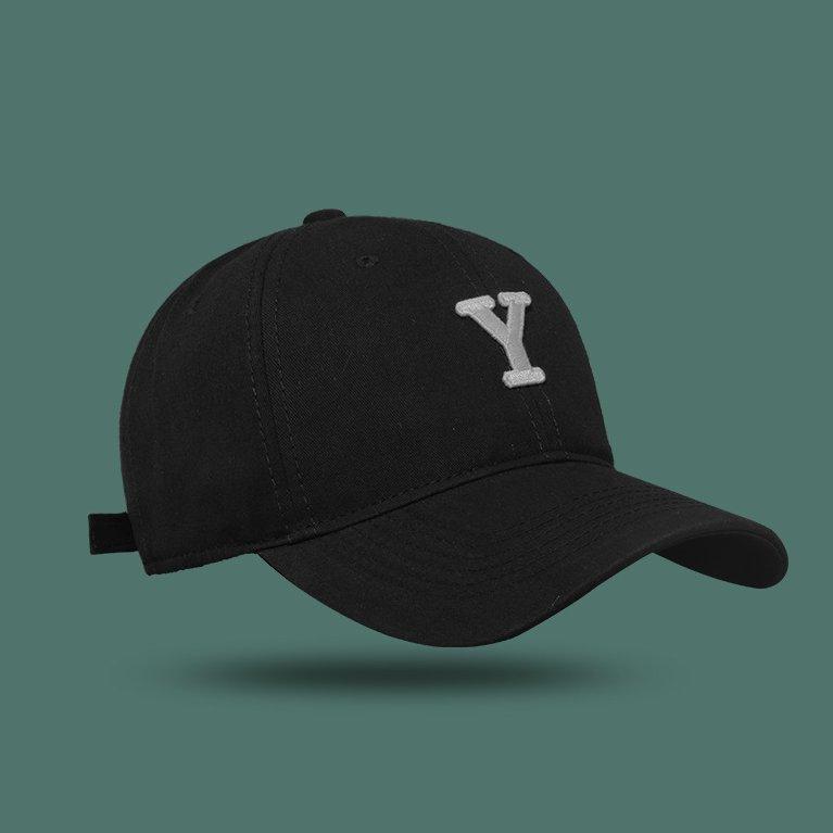 Fashion Versatile Letter Embroidered Logo  6 Panel Curved Brim Cotton  Adjustable Baseball Cap Custom Size чёрный