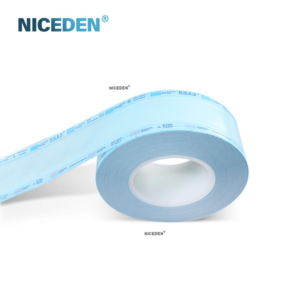 Niceden 14 Inches Hot Selling Medical Devices Packaging Pouch Dental Steam Eto Autoclave Heat Sealing Sterilization Flat Rolls Reel