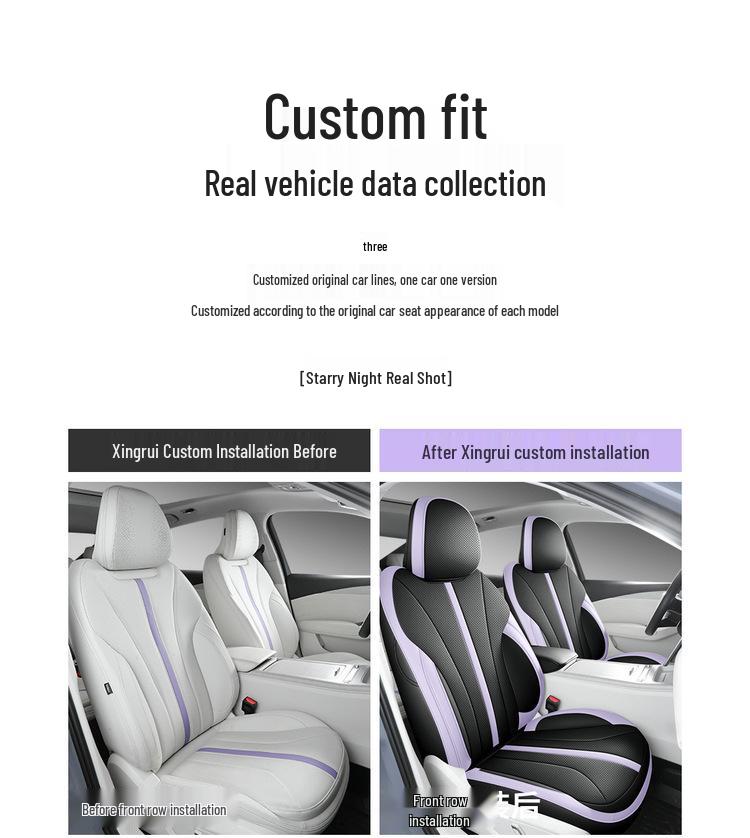 Xingrui L 2025 Universal Leather Car Seat Cushion - All-Season Use