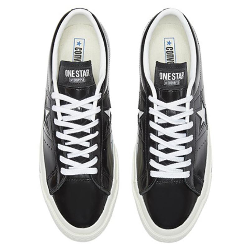 Converse One Star Series HanByeol Stylish and Comfortable Low-Top Canvas Shoes Unisex Black & White