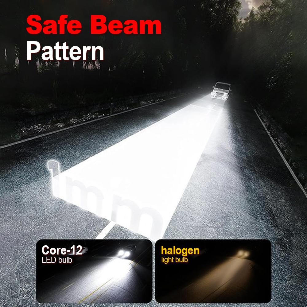 H13 H4 9004 9007 All In One LED Bulbs 9005/HB3 9006/HB4 H7 H11 High Low Beam Light 29000LM Built In Fan 15000RPM Pack OF 2