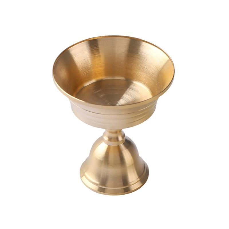 Brass Stand Butter Lamp Tealight Holder Home Decors Buddhist Candlestick