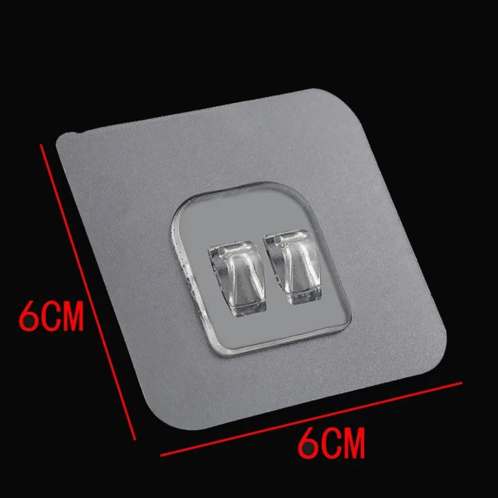 

10 шт. прозрачные подвесные крючки для полки, настенная стойка для хранения, крепежная нашивка, прочная самоклеящаяся застежка для кухни, ванной комнаты, гаджеты