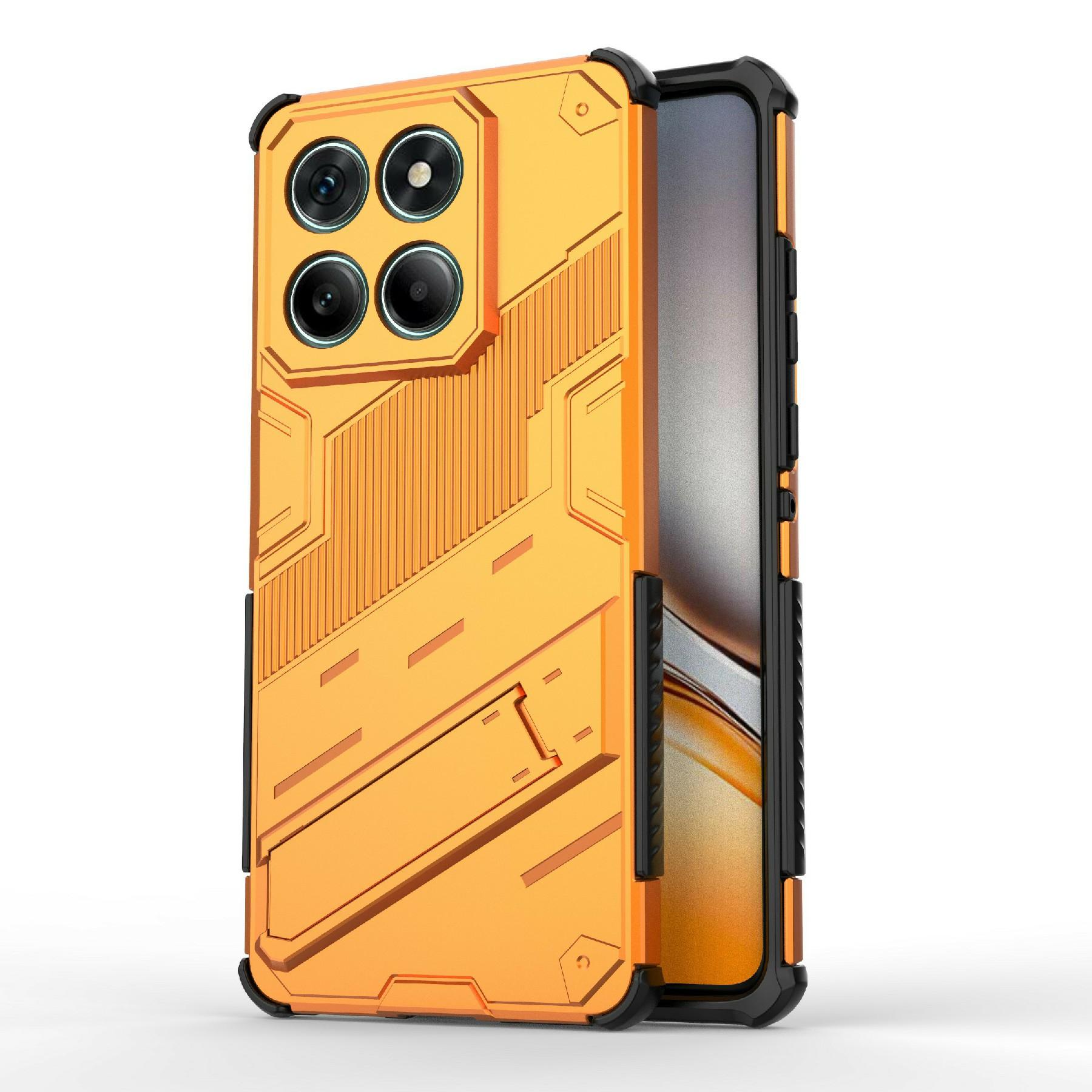 

Чехол для Motorola Edge 60 Fusion 5G PC+TPU Противоударная крышка для телефона с подставкой Orange