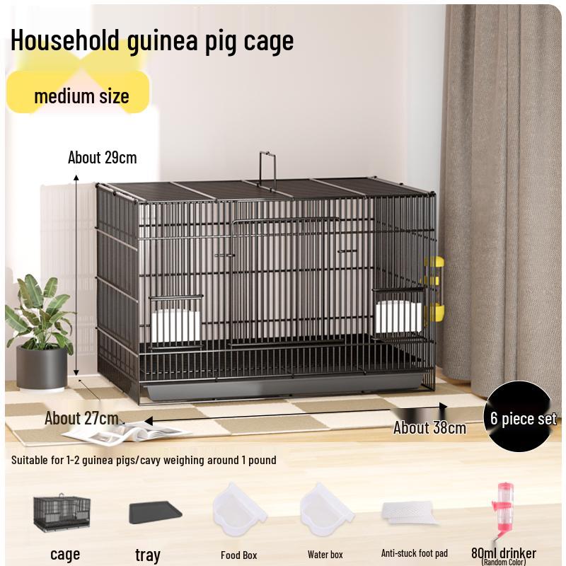 Indoor Guinea Pig Cage with Toilet, Anti-Spray Urine Protection, and Special Villa Design