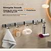 Space Aluminum Bathroom Hook No Drilling Strong Adhesive Coat Hook For Bathroom Kitchen Wall Mounted Clothes Hanger