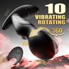 2-in-1 Prostata-Massagegerät 10 Rotations-Vibrationsmodi Silikon Männlicher Analplug Anales Vibrationsspielzeug Geeignet für Männer und Frauen G-Punkt-Stimulation