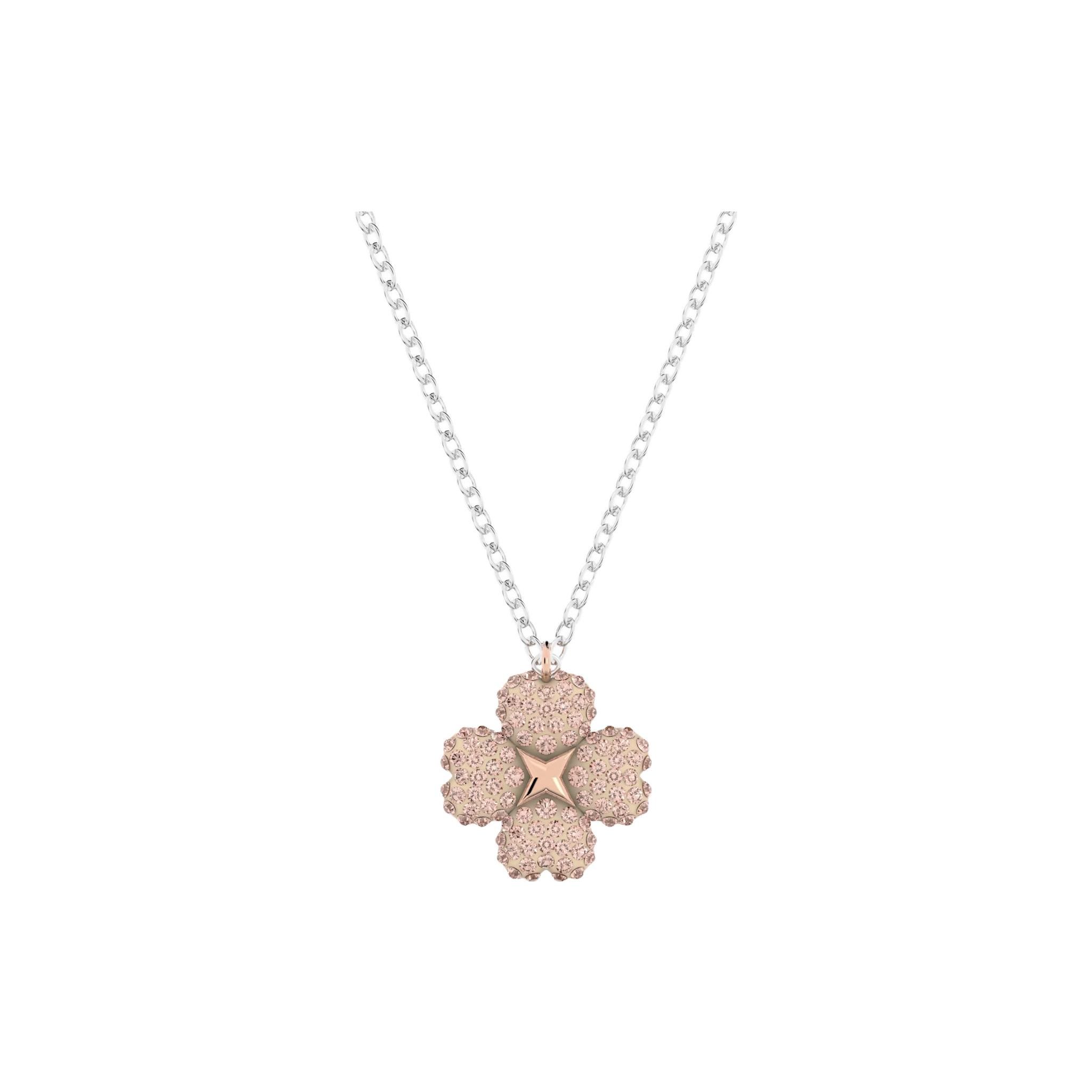 Swarovski Latisha Flower Pendant Necklace Women necklace Pink Mixed-Metal 5636488 Box