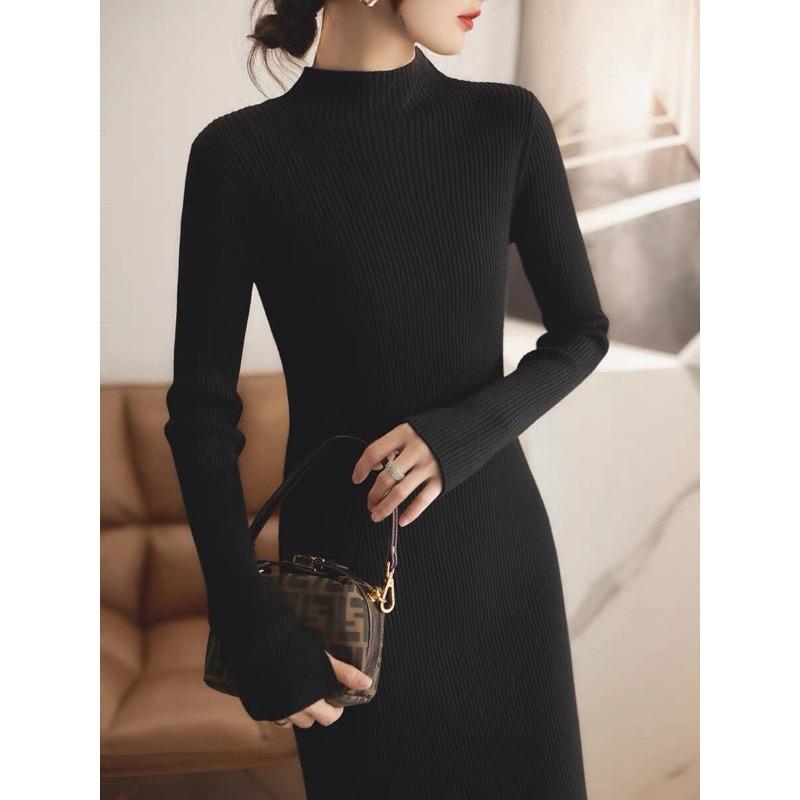 DAFIFY Dame Mote Casual Høst Vinter Ensfarget Trykk Langermet Halvhøy Hals Gensere