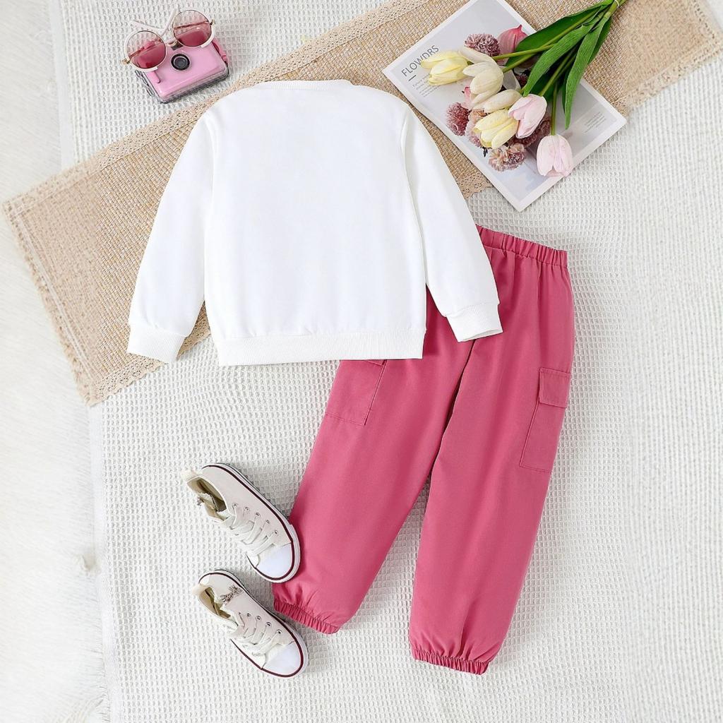 Kids Casual Long-Sleeve Set, Comfortable Daily Wear Outfits