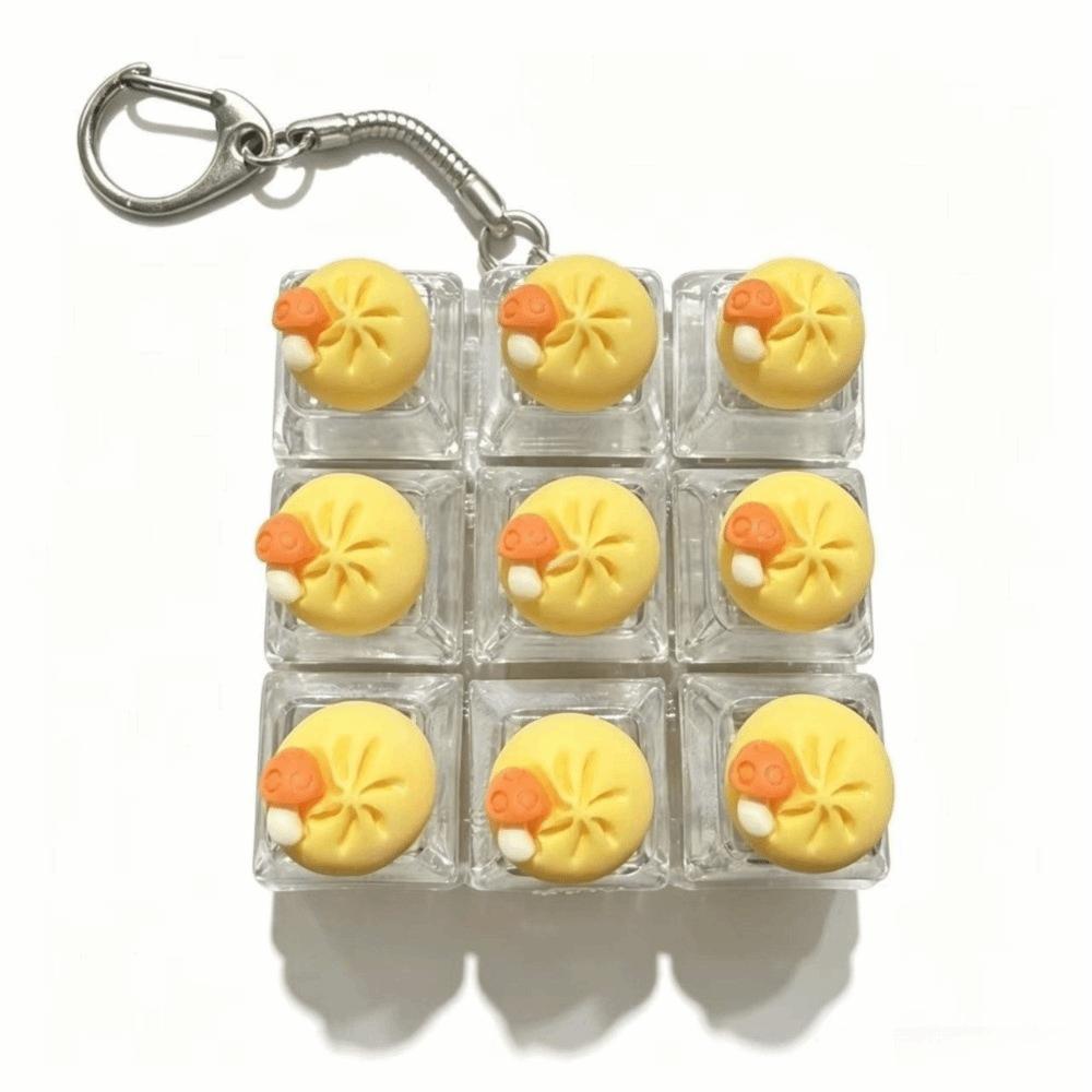 Foods Clicker Anti-stress Toy Pendant Stress Relief Calming Keychain Keys  Children Adults