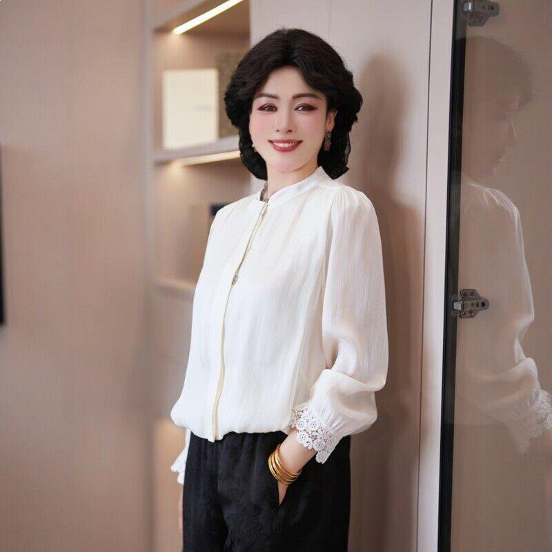 

2026 Spring/Summer New Arrivals: Fashionable and Age-Reducing Tops for Middle-Aged and Elderly Women L (recommended 52-60kg)