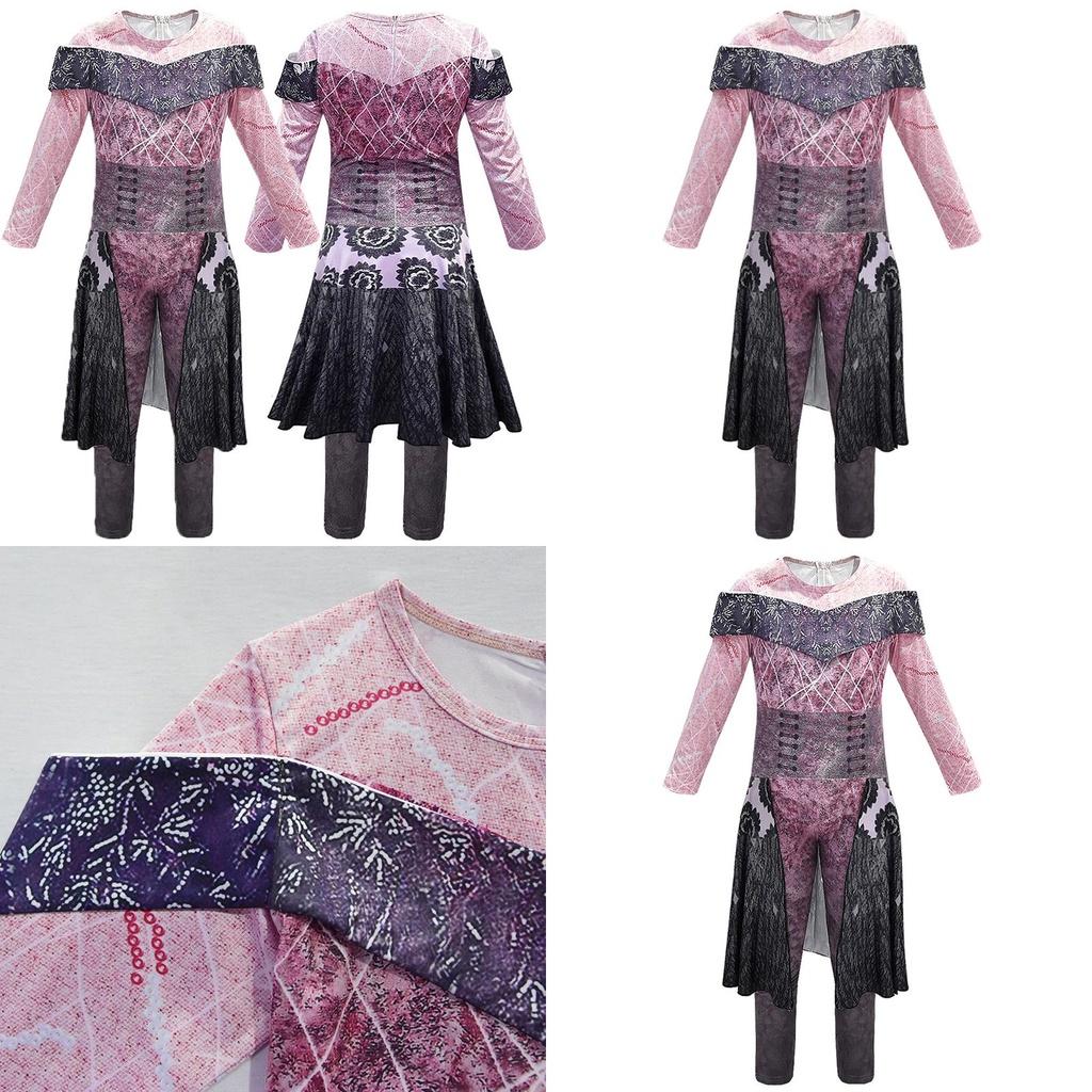 Stilvoller und bequemer Descendants 3 Böse Audrey Kinder Jumpsuit Kostüm für die Faschingsparty