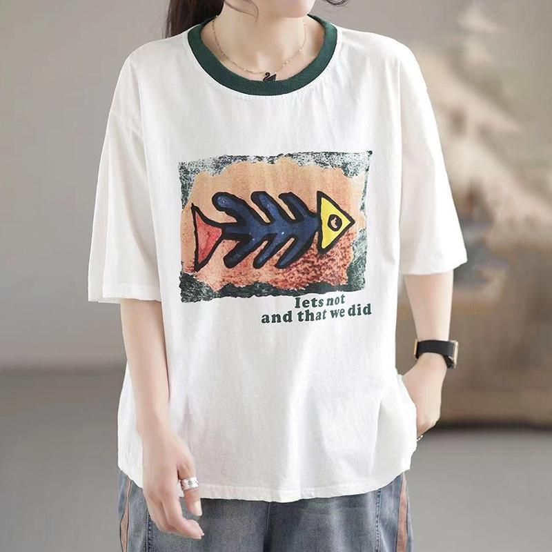 

Футболка больших размеров с короткими рукавами, хлопковые женские топы, свободная повседневная толстовка с круглым вырезом XXXL белый