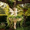 Elegant Fairy Flower Pot Vintage Girl Hanging Plant Basket  Indoor Decor
