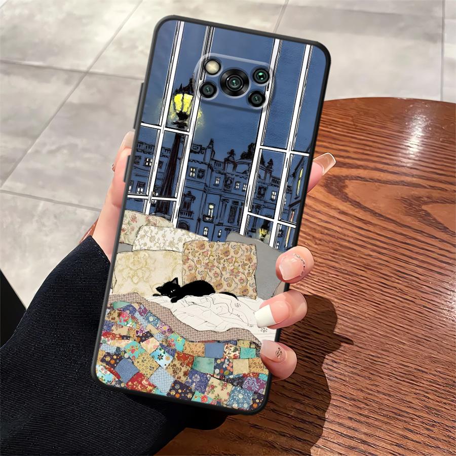 

Cartoon Cat Funda Phone Cover Case for Xiaomi Poco F8 C75 M3 M4 M7 C61 F3 F1 M5 C50 X3 X4 X5 X7 Pro C71 Poco F3