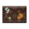 Louis Vuitton Rosalie Korea Limited Edition Gold Brand Mascot Accessory Coated Canvas Coin Purse Women Wallet Brown Pink M26626