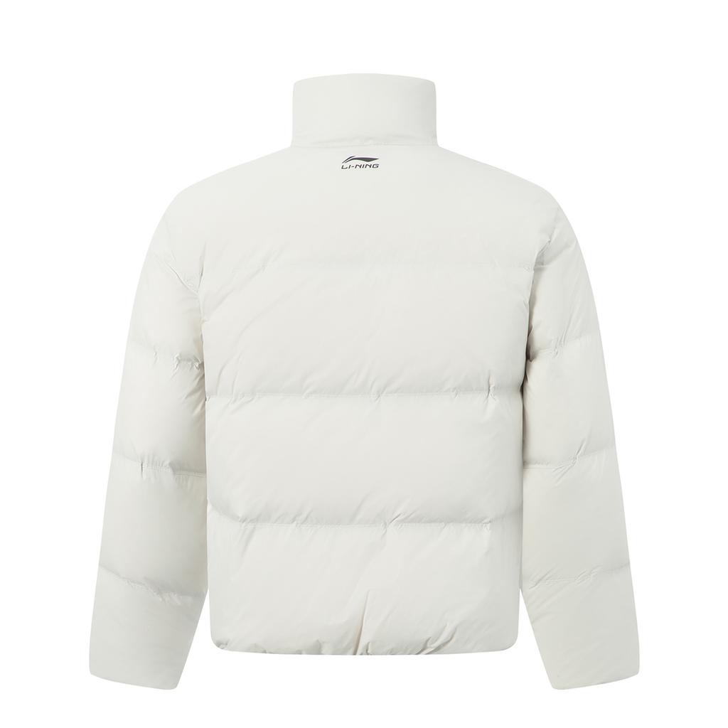 Li-Ning Sports Lifestyle Series Letter Zipper Stand Collar Versatile Casual Sports Down Jacket Unisex Outerwear AYMV427-1