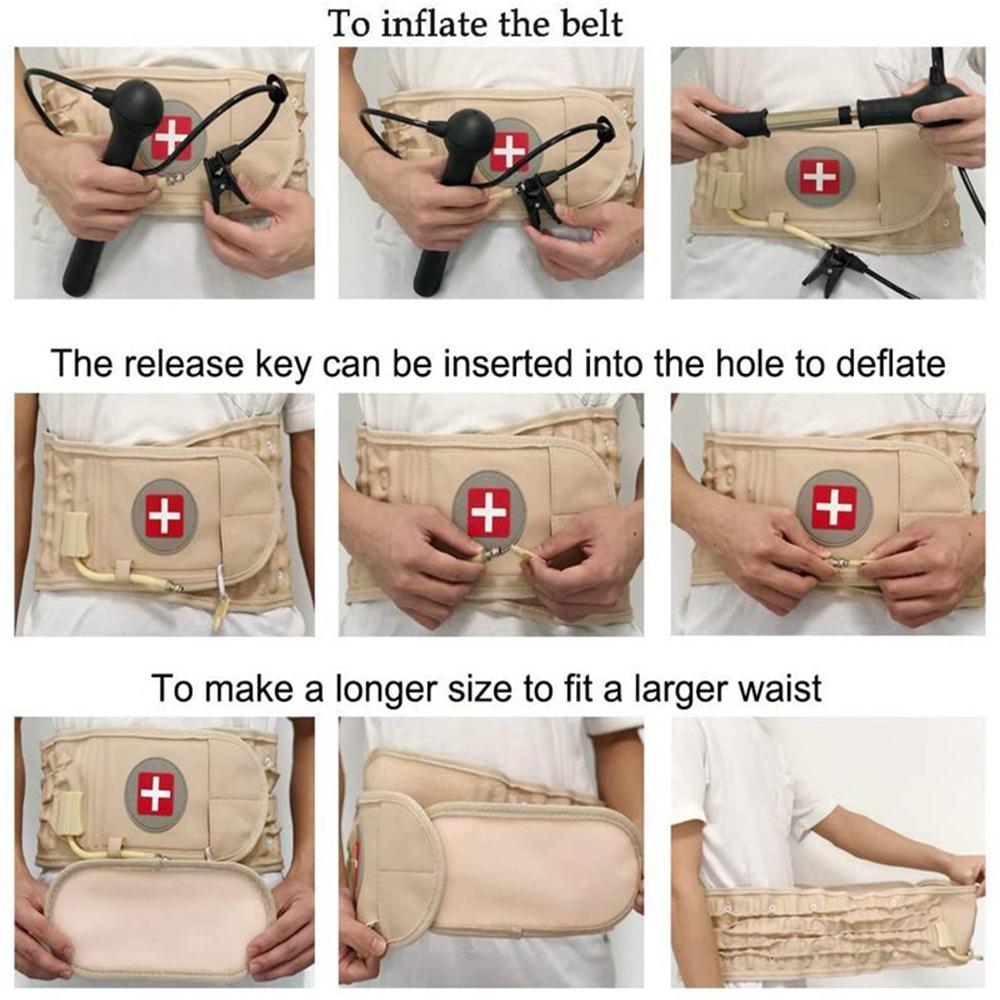 Durable And Safe Inflatable Waist Brace Waist Fixed Belt Muscle Strain Lumbar Disc Herniation Fixation Waist Protection Inflatable Belt