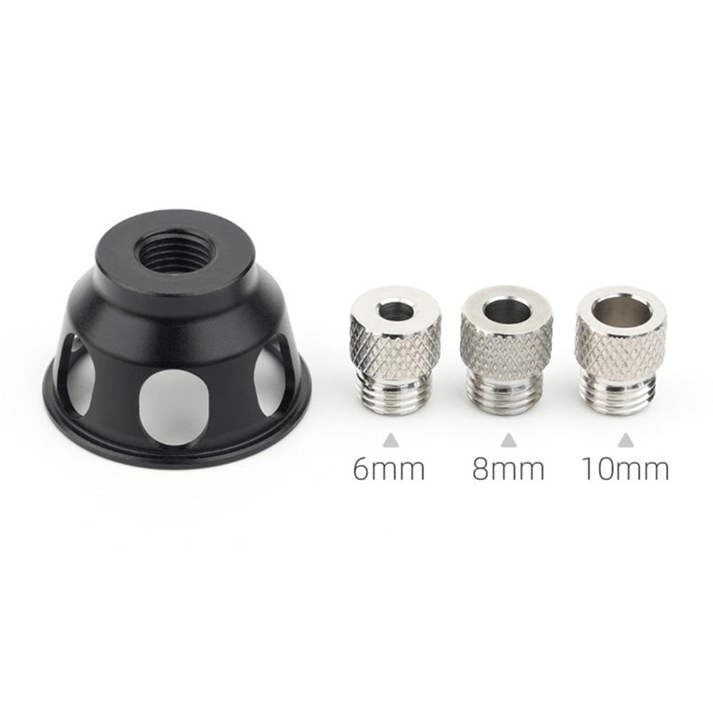 Drill Guide Locator With Bushing Woodworking Aluminum Alloy Hole Puncher Woodworking Blind Hole Positioning Drill Guide Tool
