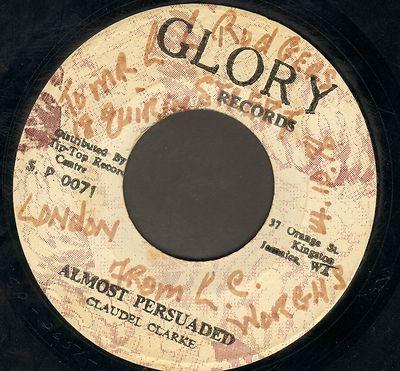 

7inch Record CLAUDELLE CLARKE THE BURTONS Almost Persuaded Zion Awake NONE Glory Records Jamaica Reggae Ska Dub Used