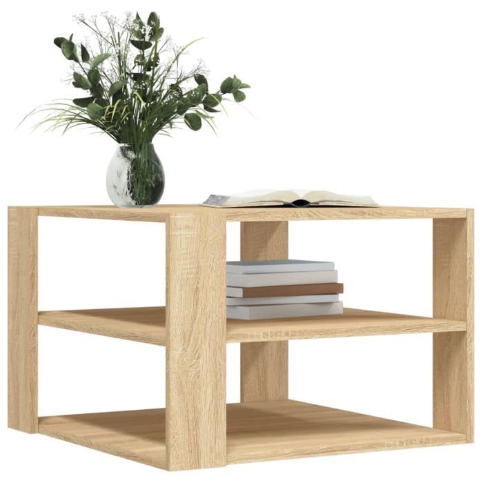 VidaXL Coffee Table Sonoma Oak 59.5x59.5x40 Cm Engineered Wood 834248