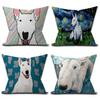 English Bull Terrier Dog Cushion Cover Inches Farmhouse Decor Home Throw Pillow Covers for Couch Decorations