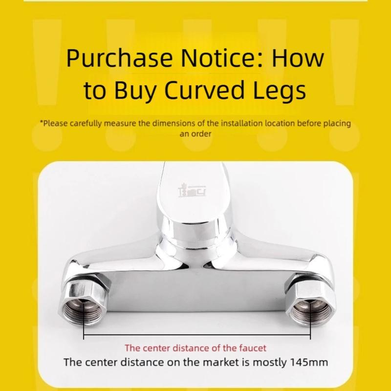 2Pcs Copper Angled Curved Foot Replacement Thickened Angle Adjustment Shower Faucet Adapter Home Bathroom Hardware