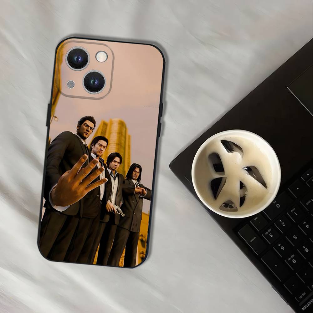 Yakuza 0 Game For iPhone 17,16,15,14,13,12,11,Pro,XS,Max,XR,Plus,E,SE4,Mini Black Soft Cover Phone Case