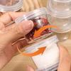 Clear Interlocking Spice Containers 5 Bottles Kit with Nylon Storage Bag Portable Outdoor Travel Camping Seasoning Bottle Holder