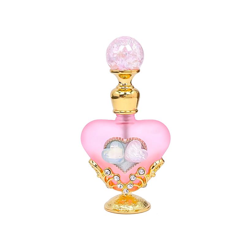 5 ml Herz Metall Leer Nachfüllbar Parfümöl Attar Flasche Glasbehälter Geschenk Heimdeko Hochzeitsgeschenke