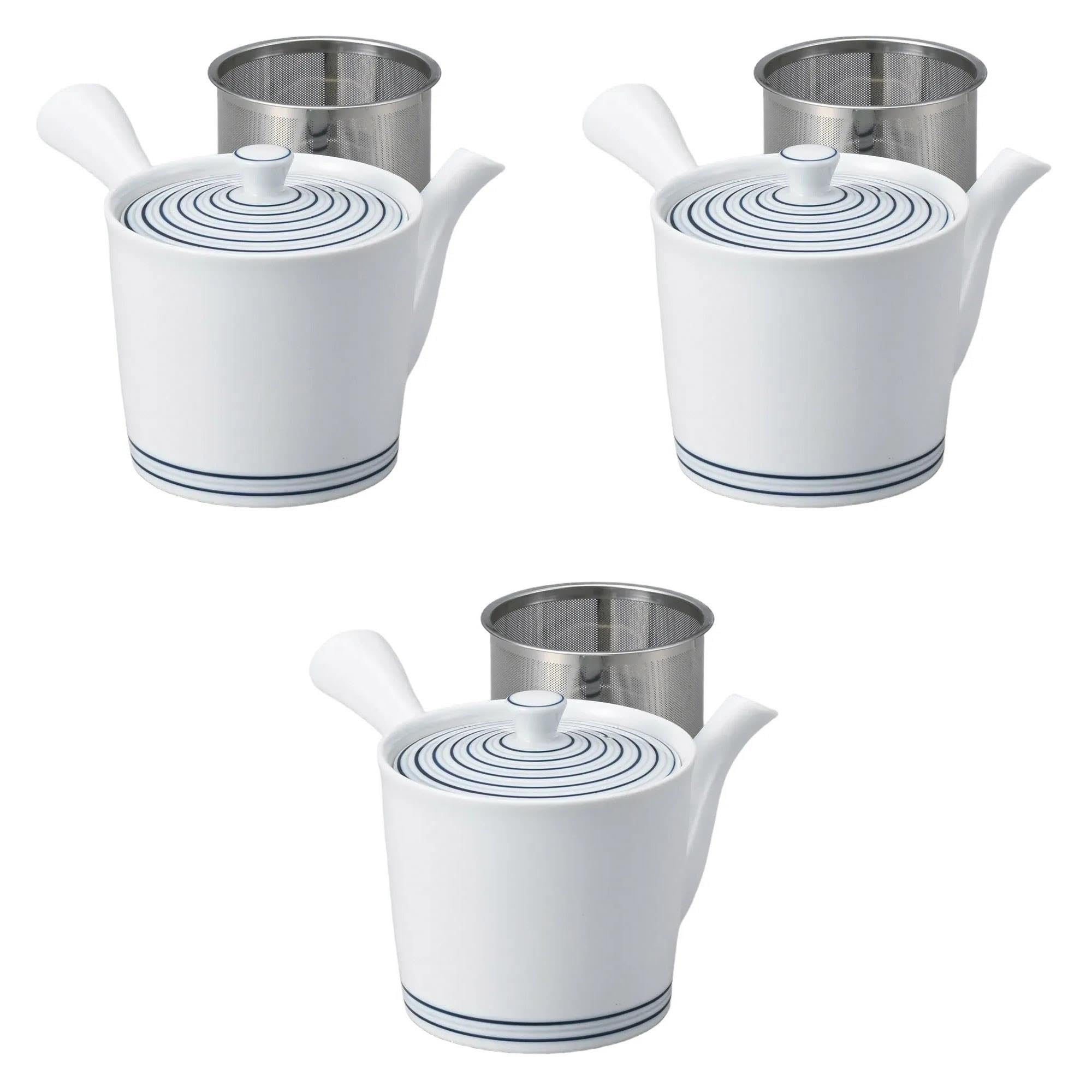 

Set of 3 White Porcelain Uzu SS Medium Teapots x cm Arita Ware Teapots Arita Ware Setomonohonpo [10.5 10.5 (425 cc)]